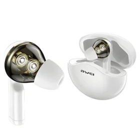 Awei T12 TWS biela / Bezdrôtové slúchadlá / Bluetooth 5.1 / IPX6 / Do uší (T12)