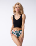 Dámske nohavičky Tea Rose Simple Brasil Maxi Green so vzorom - Julimex S