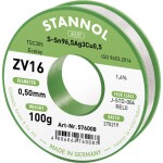 Stannol ZV16 spájkovací cín bez olova bez olova Sn96,5Ag3Cu0,5 REL0 100 g 0.5 mm; 576008