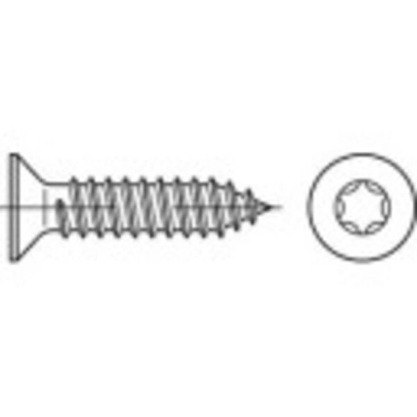 TOOLCRAFT 149671 zapustené skrutky so zápustnou hlavou 5.5 mm 90 mm T profil ocel glavanizované zinkom 250 ks; 149671