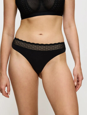 Dámske tangá Feel of Modal String - BLACK - black 0004 - TRIUMPH BLACK XL