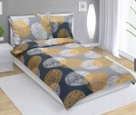 Obliečky bavlna 90/865 šedooranžové gule 140x220, 70x90