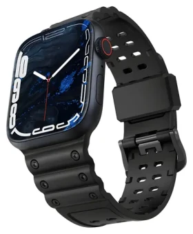 Hurtel Triple Protection Strap pre Apple Watch 38/40/41 mm čierna / Remienok / S ochranným krytom