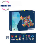 Mamido Mamido Magnetická stavebnica 136 dielikov DIY guličková dráha