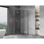 MEXEN/S - Mist-F Duo sprchovací kút skladacie dvere 75 x 75, transparent, chróm 8A6-075L-075P-01-00