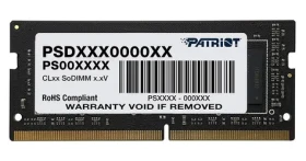 Patriot Signature 8GB (1x8GB) 2666MHz (PSD48G26662S) / SO-DIMM / DDR4 / CL19 / Unbuffered / Non-ECC / 1.2V (PSD48G26662S)