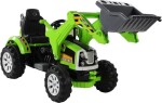 Lean Toys elektrický traktor s naberačkou motor 2x45W batéria 2x6V7Ah zelená