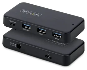 StarTech 311UE-USB-HUB čierna / Rozbočovač / USB-C + 3x USB-A / napájací adaptér (311UE-USB-HUB)