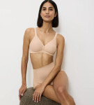 MODERN SOFT+COTTON - Pruhovaná bavlnená podprsenka bez kostice Triumph NEUTRAL BEIGE 85B