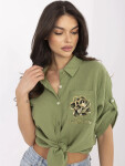 Košeľa DHJ KS 8595 1.66 khaki jedna velikost