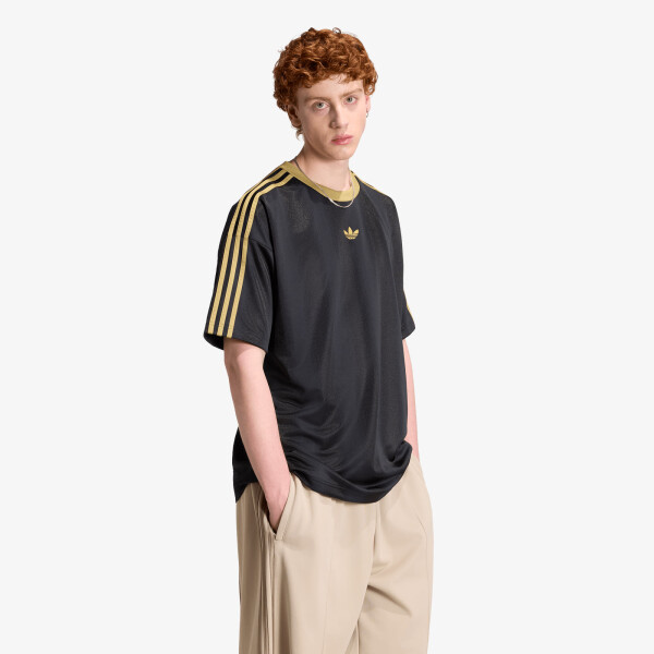 Tričko adidas Adicolor Jacquard Jersey Black/ Dark Football Gold XL