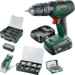 BOSCH UniversalImpact 18V zelená/čierna / Aku vŕtací skrutkovač / 1450 ot/min / 34 Nm / 10mm skľučovadlo / 2x1,5 Ah (06039D4103)