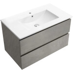 CERANO - Kúpeľňová skrinka Carole + keramické umývadlo Todo - betónovo šedá - 101x50x46,5 CER-8050BD82988