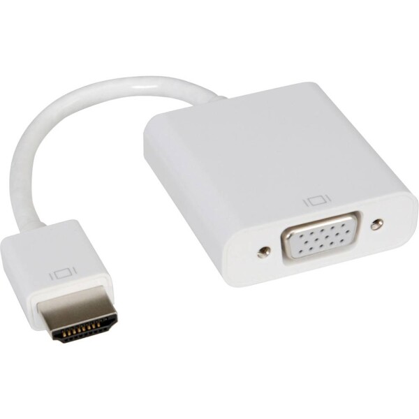 Roline HDMI / VGA káblový adaptér Zástrčka HDMI-A, VGA pólové zásuvka 0.15 m biela 12.03.3114 HDMI kábel; 12.03.3114