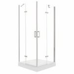 KERRA - Sprchovací kút Flow s vaničkou 90 (chróm) 5907548118462