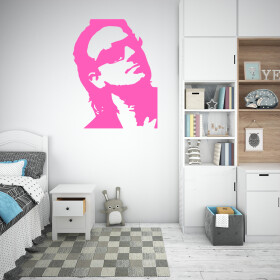 Veselá Stena Samolepka Bono Vox (U2) Farba: ružová, Veľkosť: 80 x 62 cm