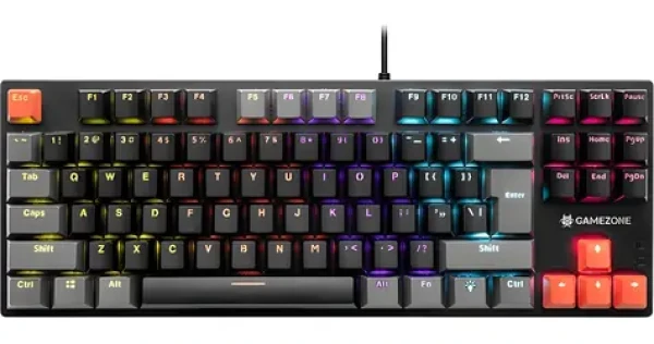 Tracer GameZone Blade 87 čierno-šedá / Herná klávesnica / mechanická / RGB / USB / 2.4G / Bluetooth / Hot-swap (TRAKLA47374)