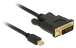 DeLock Mini DisplayPort - DVI-D čierna / Kábel / mini DisplayPort (St) - DVI-D 24+1 (St) / 3 m / max. 1920×1200 px (83990)