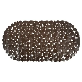 MSV Protišmyková podložka do vane GALETS hnedá / PVC / 35 x 68 cm