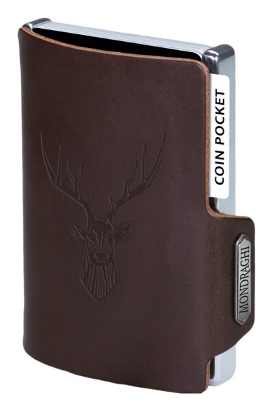 Kožená mini peňaženka Mondraghi Silhouette Classic Deer Brown