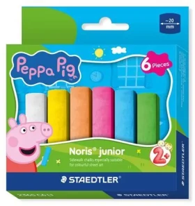 Staedtler Kriedy na chodník Peppa Pig / 6 ks / O 20 mm / od 2 rokov (2365 C6 L1)