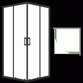Laveo - Desna - štvorcový sprchovací kút 90x90 cm JKD_796K