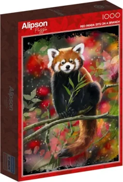 ALIPSON Puzzle Panda červená na vetve