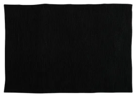 MSV CHENILLE čierna / Kúpeľňová predložka / mikrovlákno / protišmyková / 50 x 80 cm