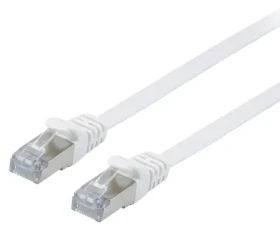 Equip biela / Patch kábel / Cat6a / U/FTP / plochý / 2 m (607611)
