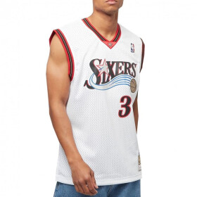 Mitchell Ness NBA Swingman Home Jersey 76ers 00 Allen Iverson SMJYGS18200-P76WHIT00AIV Pánske oblečenie