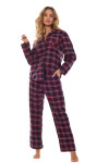 L&L 2475 Roxy dlhé/r S-2XL dámske pyžamo so zipsom Ruda M