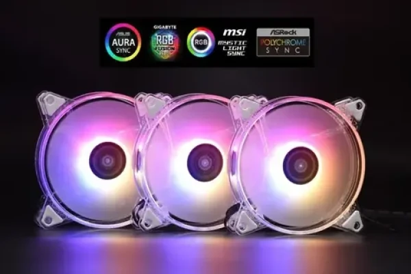 1stCool AURA EVO Crystal biela / Sada ventilátorov / 120mm / ARGB / 3ks / radič (KIT-AURA-EVO-CR)