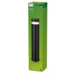 Philips Laven čierna / Vonkajšie stĺpikové svietidlo / 6 W / 720 lm / 2700K / IP44 (929003362601)