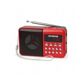 Orava RP-140 R červená / Vreckové rádio / FM / MP3 / USB / microSD (RP-141 R)