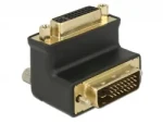 DeLock Adaptér DVI 24+1 (M) - DVI 24+5 (F) / 90° pravouhlý (65866)