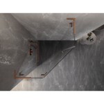 MEXEN/S - Lunar L sprchový kút päťboký krídlový ľavá 80 x 80, transparent, meď kartáčovaná 831L-080L-080P-65-00-L