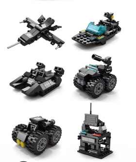 Mamido Mamido Stavebnica policajné vozidlo SWAT Tiger 6v1 371 dielov MT1132
