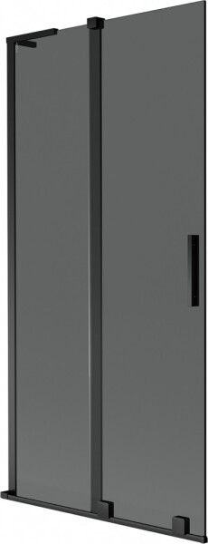 MEXEN/S - Velar L dvojkrídlová posuvná vaňová zástena 90 x 150, grafit, čierna 896-090-003-41-70