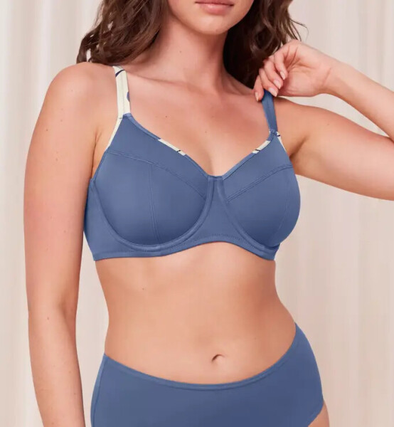 Dámske plavky Summer Allure W sd 01 blue/ecru - Triumph 38G