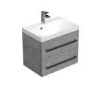 Kúpeľňová skrinka s umývadlom SAT Cube Way 60x53x40 cm betón CUBE260ZBE CUBE260ZBE