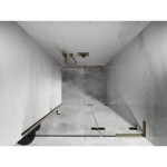 MEXEN/S - Lunar L sprchové dvere krídlové pravé 110, transparent, zlatá 834L-110-000-50-00-P