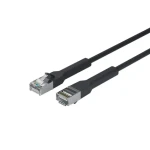 Lanview Flex-Angle Cat6a U/FTP čierna / Sieťový kábel / RJ-45 / 1 m / LSZH (LV-6AFTP-FLEX-ANG-01B)