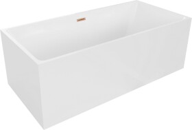 MEXEN/S - Nita vaňa voľne stojaca 170 x 80, biela, sifón a prepad meď kartáčovaná 52091708000-65