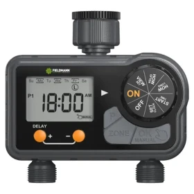 Fieldmann FZH 2025 / Zavlažovacie hodiny / 2 Zónové / 1 min - 4 h / 0.5 - 8 bar / 35 l/min (50007377)