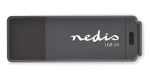 Nedis 64 GB / Flash disk / USB-A / čítanie: 80 MB/s / zápis: 10 MB/s (FDRIU364BK)