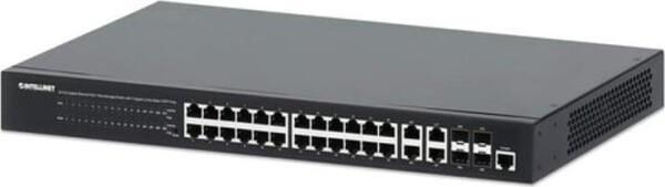 Intellinet Network Solutions INTELLINET 24 Port Gigbit PoE+ Switch mit 4 SFP-Ports