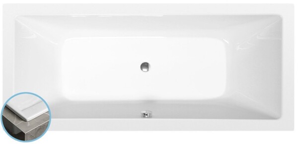 POLYSAN - KRYSTA SLIM obdĺžniková vaňa 180x70x39cm, biela 72906S