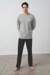 Vamp - Pyžamo s dlhým rukávom 21901 - Vamp gray melange L