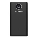 ADATA PowerBank P20000QCD 20000mAh čierna / 3A / 2x USB + 1x USB-C (AP20000QCD-DGT-CBK)