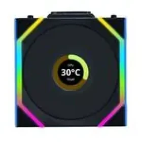 Lian Li UNI FAN SL Wireless LCD Čierny / ARGB / Obrátená čepeľ / 120mm / 1900rpm / 31dBA / 51.4 CFM / 4 pin (12RSLLCD1W1B)